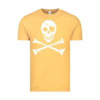 Vintage Mustard skull crossbones Vintage Tee - linhVisuals