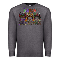 Charcoal Heather happy hallothanksmas Premium Sweatshirt - SublimationCraftShop
