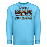 Ocean Blue happy hallothanksmas Premium Sweatshirt - SublimationCraftShop
