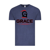 Vintage Denim grace college & seminary lancers1 vectorized Vintage Tee - linhVisuals