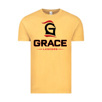 Vintage Mustard grace college & seminary lancers1 vectorized Vintage Tee - linhVisuals