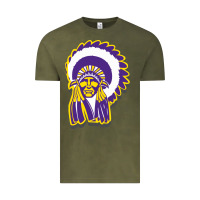 Vintage Olive haskell indian Vintage Tee - linhVisuals