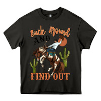 Asphalt buck around and find out rodeo cowboy Heavy Core Tee - MaliasSmallBusiness