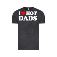 Vintage Black i love hot dads shirt i heart Vintage Tee - linhVisuals