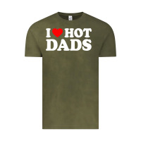 Vintage Olive i love hot dads shirt i heart Vintage Tee - linhVisuals