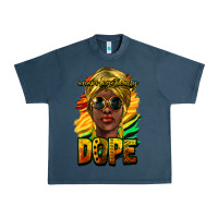 Midnight Navy unapologetically dope afro Urban Heavy Tee - NancyCooperArtShop