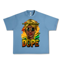 Pebble Blue unapologetically dope afro Urban Heavy Tee - NancyCooperArtShop