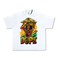 White unapologetically dope afro Urban Heavy Tee - NancyCooperArtShop
