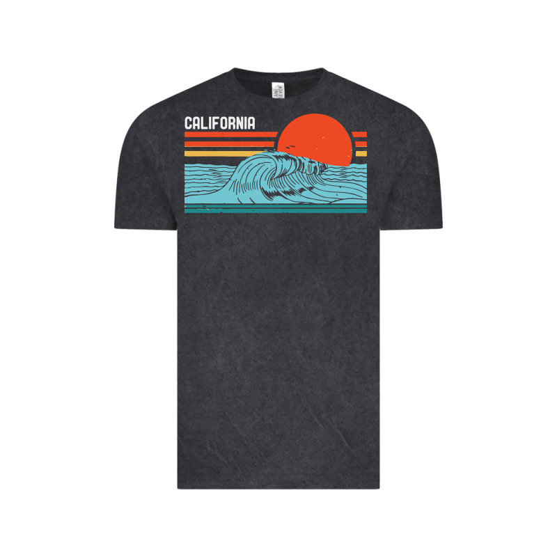 Vintage California Wave Surf Retro 80s California Beach Surfing Vintage Tee by linhVisuals | Teevron