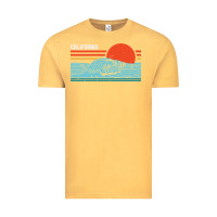 Vintage Mustard vintage california wave surf retro 80s california beach surfing Vintage Tee - linhVisuals