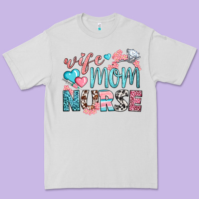 Wife Mom Nurse Premium Tee Designed By Bundleandbundleshop