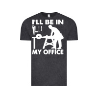 Vintage Black i'll be in my office carpenter woodworking Vintage Tee - linhVisuals