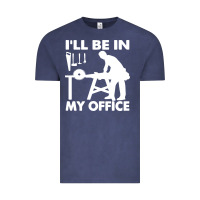 Vintage Denim i'll be in my office carpenter woodworking Vintage Tee - linhVisuals