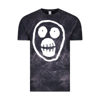 Cloud Black the mighty boosh monkey skull Vintage Tee - linhVisuals