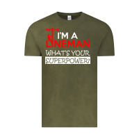 Vintage Olive im a lineman whats your superpower Vintage Tee - linhVisuals