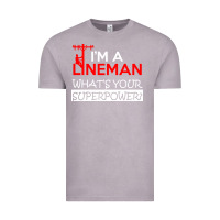 Vintage Zinc im a lineman whats your superpower Vintage Tee - linhVisuals
