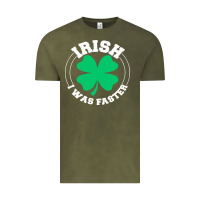 Vintage Olive irish i was faster Vintage Tee - linhVisuals