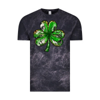 Cloud Black shamrock with leopard and cowhide Vintage Tee - NancyCooperArtShop
