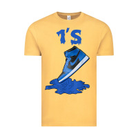 Vintage Mustard 1 retro high og dark marina blue tee shoes dripping got em t shirt Vintage Tee - linhVisuals