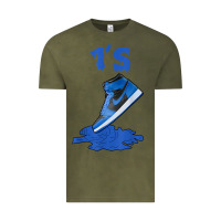 Vintage Olive 1 retro high og dark marina blue tee shoes dripping got em t shirt Vintage Tee - linhVisuals