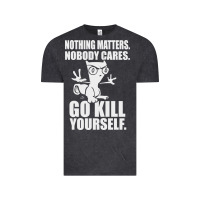 Vintage Black kill yourself classic foamy the squirrel Vintage Tee - linhVisuals