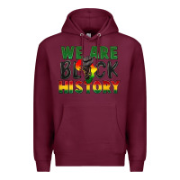 Burgundy we are black history Premium Hoodie - FaDigitalArtStudio