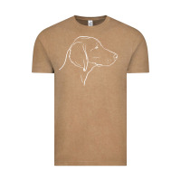 Vintage Coffee weimaraner t  shirt weimaraner dog line art Vintage Tee - linhVisuals