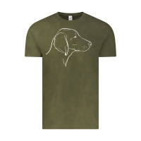 Vintage Olive weimaraner t  shirt weimaraner dog line art Vintage Tee - linhVisuals