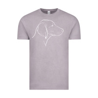 Vintage Zinc weimaraner t  shirt weimaraner dog line art Vintage Tee - linhVisuals