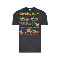 Vintage Black construction excavator vehicle boys builder heavy equipment t shirt Vintage Tee - linhVisuals