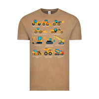 Vintage Coffee construction excavator vehicle boys builder heavy equipment t shirt Vintage Tee - linhVisuals
