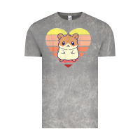 Cloud Rock cute hamster design retro heart shape vintage t shirt Vintage Tee - linhVisuals