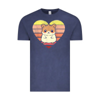 Vintage Denim cute hamster design retro heart shape vintage t shirt Vintage Tee - linhVisuals