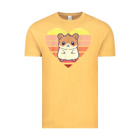 Vintage Mustard cute hamster design retro heart shape vintage t shirt Vintage Tee - linhVisuals