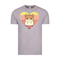 Vintage Zinc cute hamster design retro heart shape vintage t shirt Vintage Tee - linhVisuals