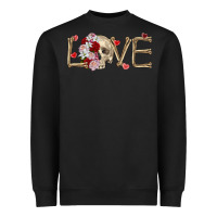 Black Skull love Valentine's Day Heavyweight Sweatshirt - FaDigitalArtStudio