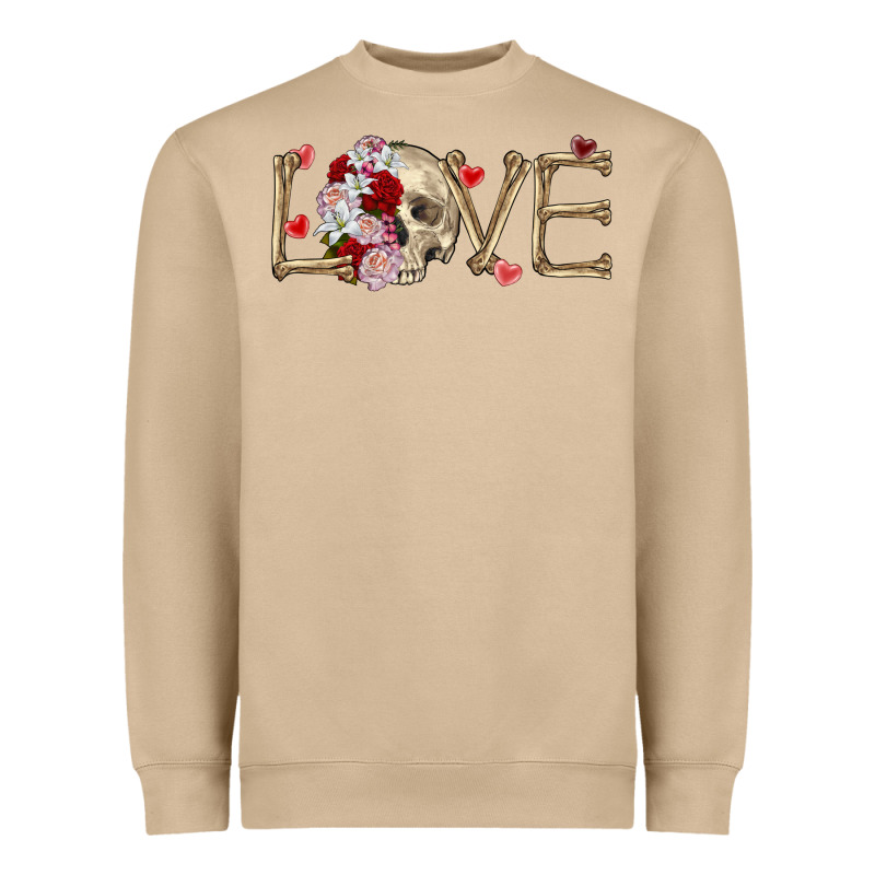 Skull Love Valentine's Day Heavyweight Sweatshirt by FaDigitalArtStudio | Teevron