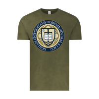 Vintage Olive university dame Vintage Tee - linhVisuals