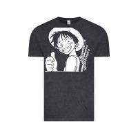 Vintage Black luffy one piece Vintage Tee - linhVisuals