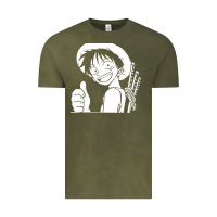 Vintage Olive luffy one piece Vintage Tee - linhVisuals