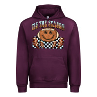Mauve Wine tis the season football smiley face Urban Hoodie - BarkalooDesign