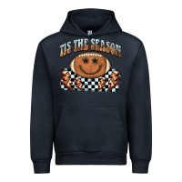 Navy tis the season football smiley face Urban Hoodie - BarkalooDesign