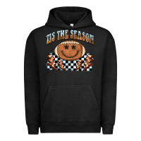 Pigment Black tis the season football smiley face Urban Hoodie - BarkalooDesign