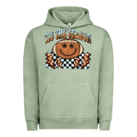 Pigment Oil Green tis the season football smiley face Urban Hoodie - BarkalooDesign