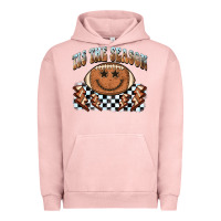 Pigment Salmon tis the season football smiley face Urban Hoodie - BarkalooDesign