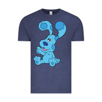 Vintage Denim blues clues on red sofa Vintage Tee - linhVisuals