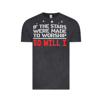 Vintage Black if the stars were to worship so will i Vintage Tee - linhVisuals