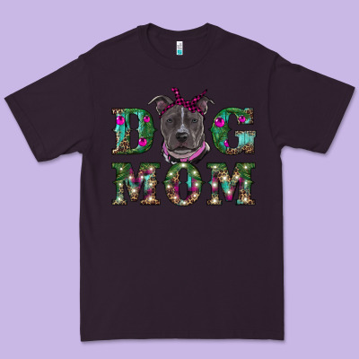 Christmas Dog Mom Pitbull Premium Tee Designed By Ranaportraitstore