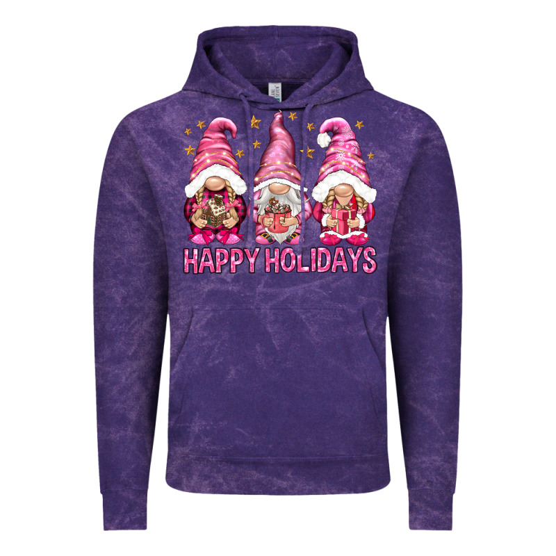 Happy Holidays With Gnomes Vintage Hoodie by NancyCooperArtShop | Teevron