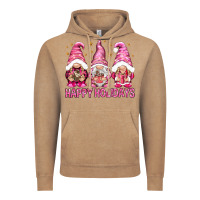 Vintage Coffee Happy holidays with gnomes Vintage Hoodie - NancyCooperArtShop